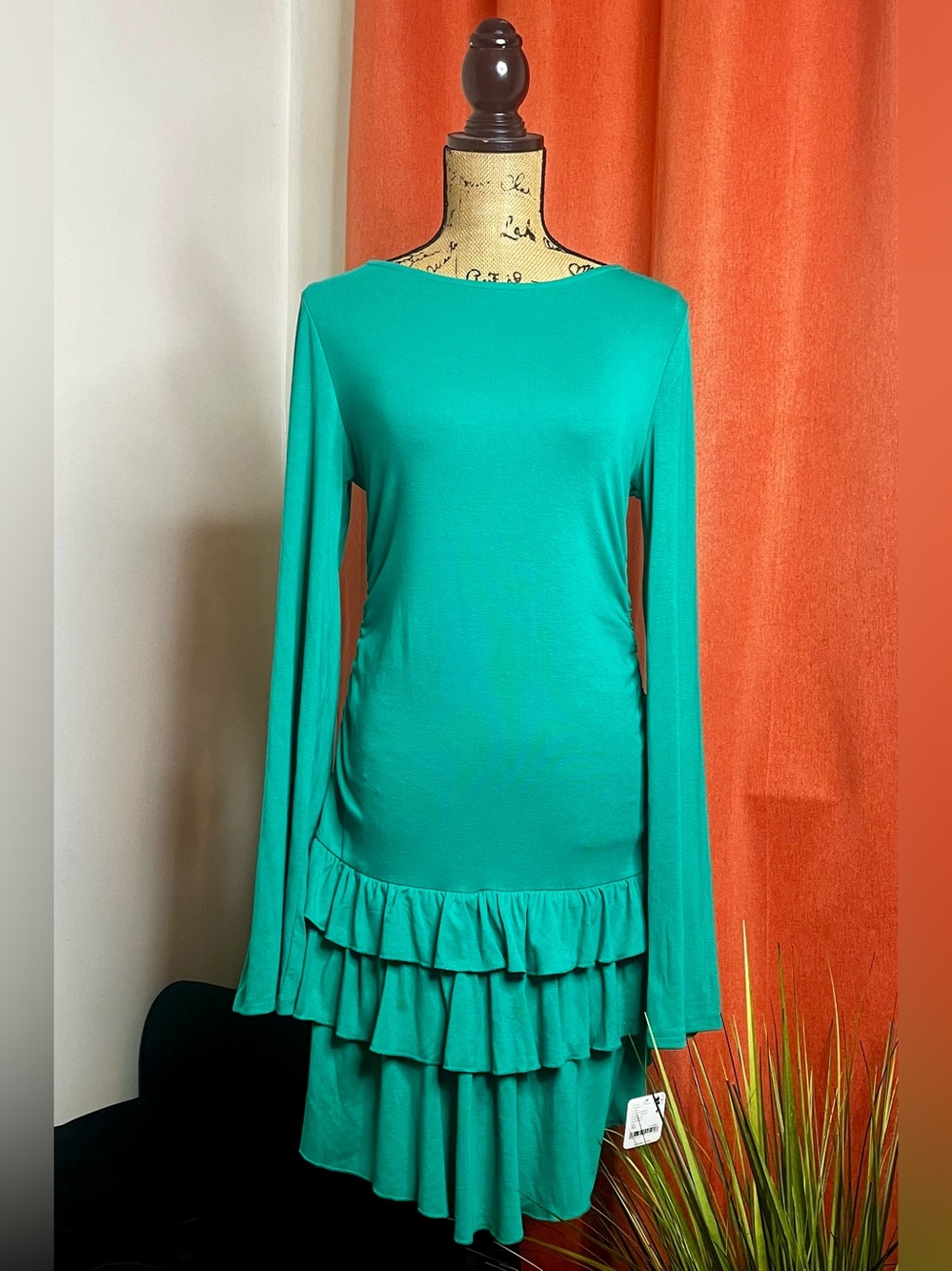 Free People Ruched Ruffle Mini Dress - Picture 2 of 4